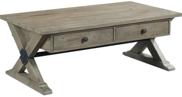 Trestle Rectangular Cocktail Table