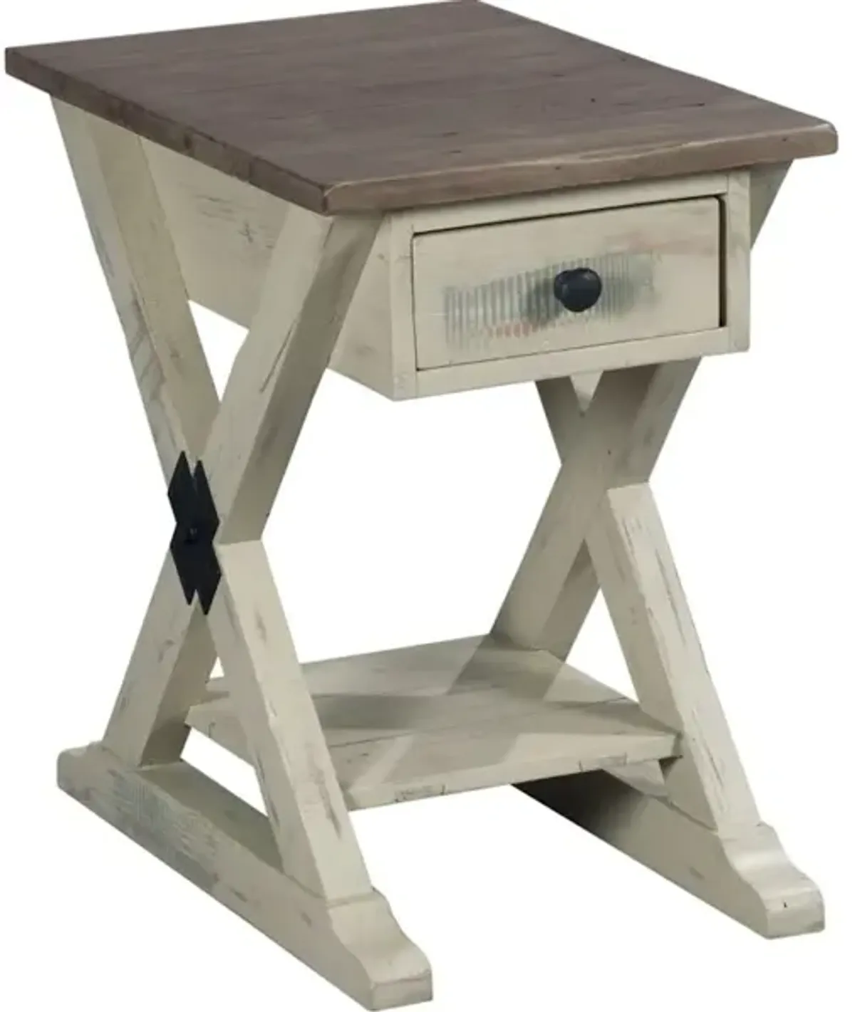 Trestle Chairside Table