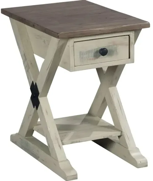 Trestle Chairside Table