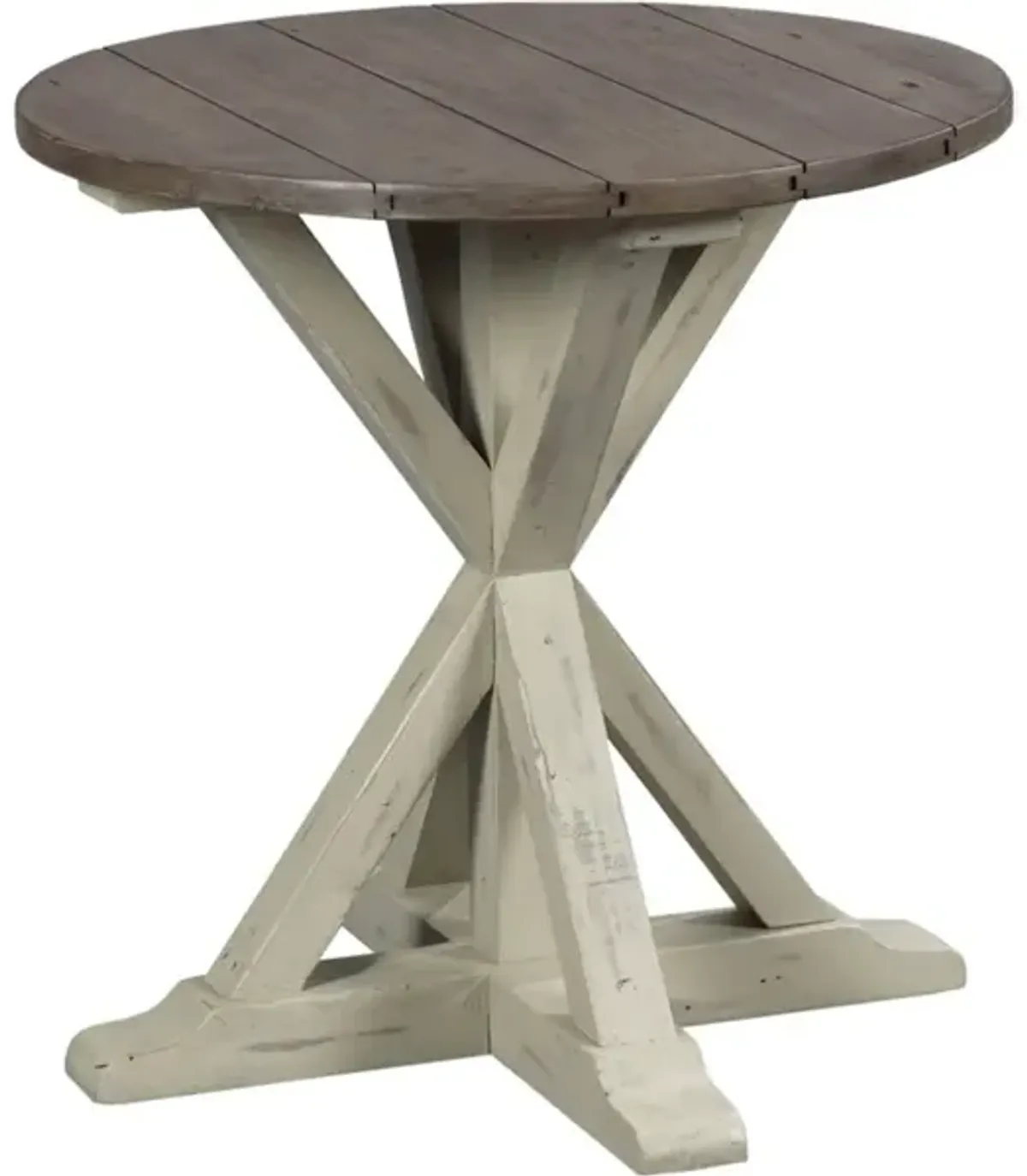 Trestle Round End Table