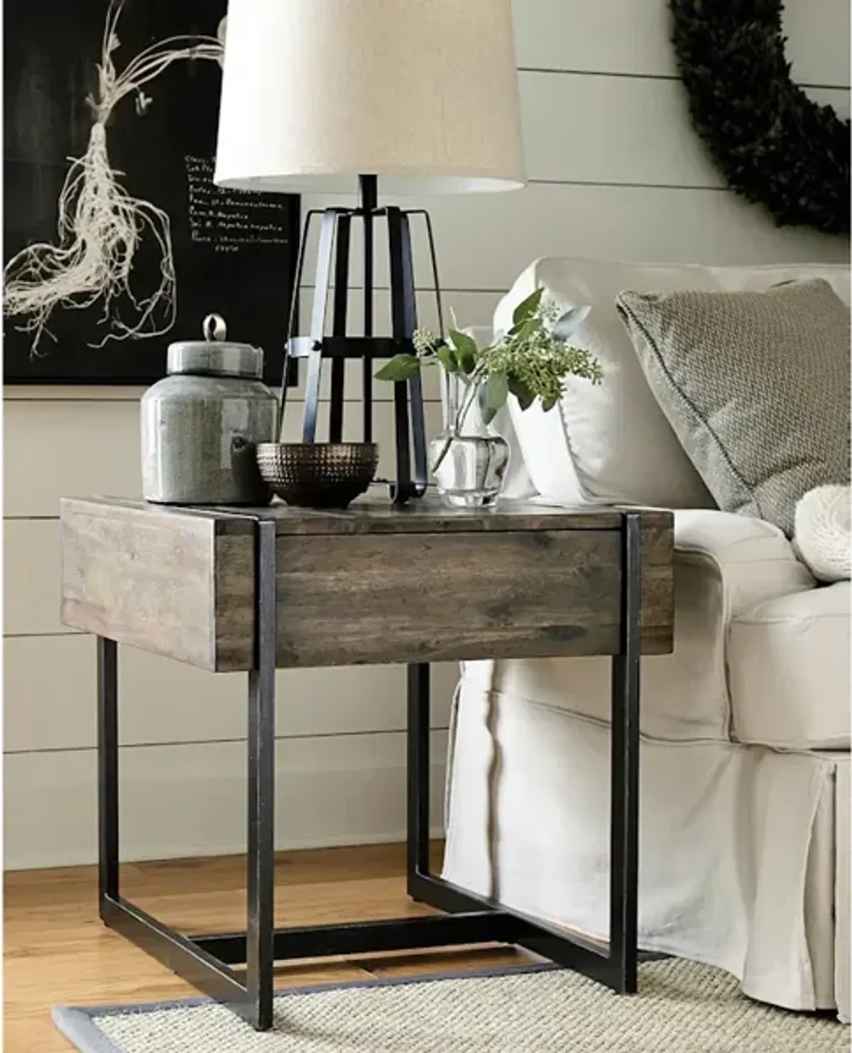 Rectangular Drawer End Table