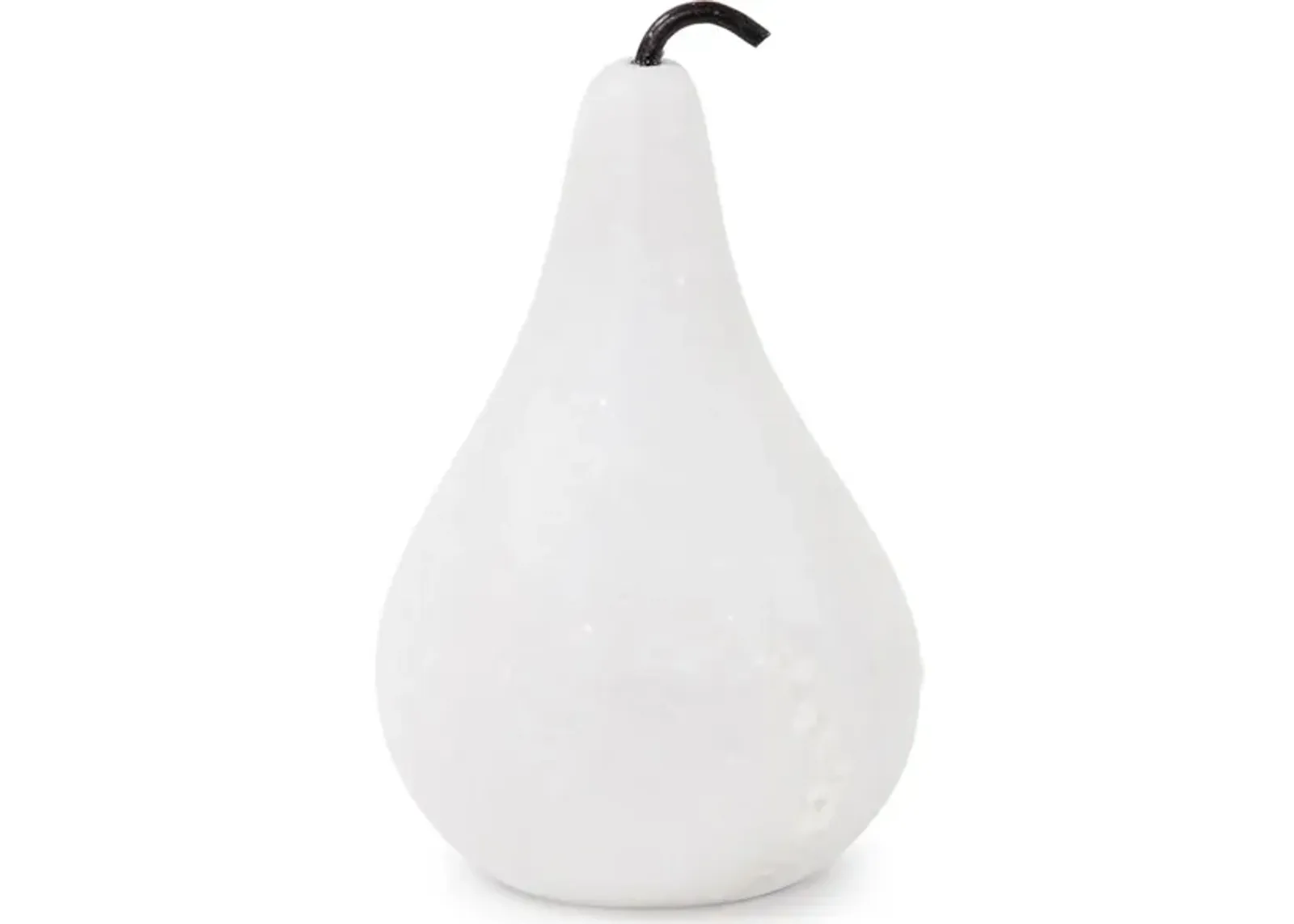 The Cleo Pear in White Marble