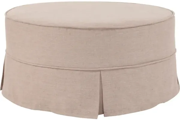 Universal 36 Round Linen Slub Natural - Skirted