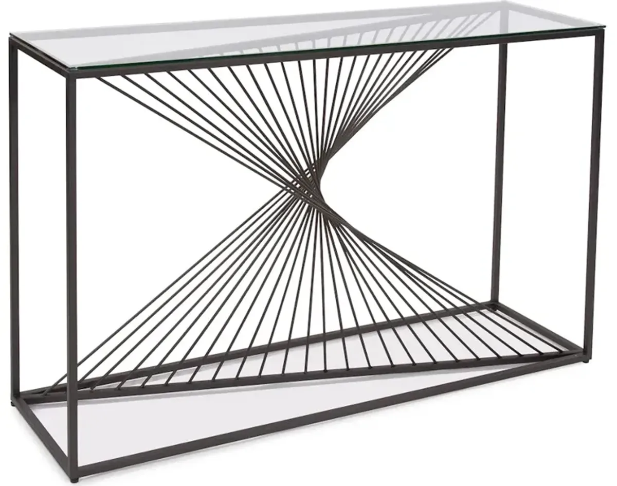 Optical Twist Console Table