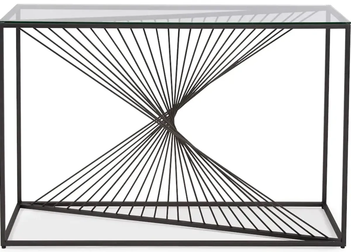 Optical Twist Console Table