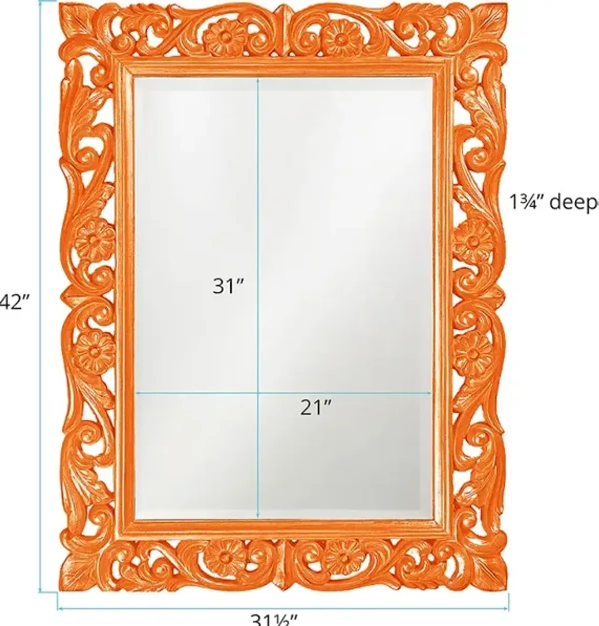 Chateau Mirror - Glossy Orange