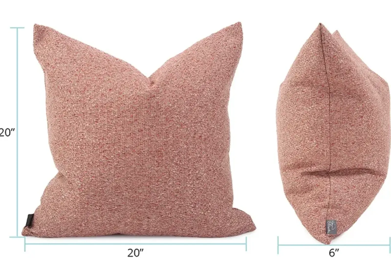 20 x 20 Pillow Panama Rose Down Insert by Walter E. Smithe
