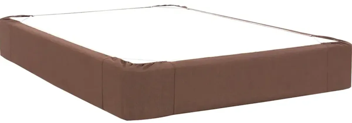 King Boxspring Cover Sterling Chocolate (Cover Only)