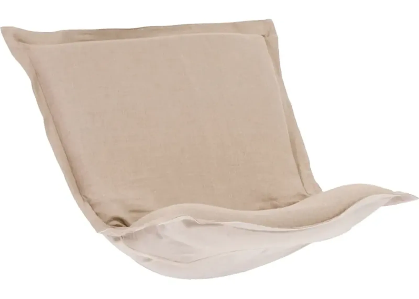 Puff Chair Cushion Linen Slub Natural (Cushion and Cover Only)