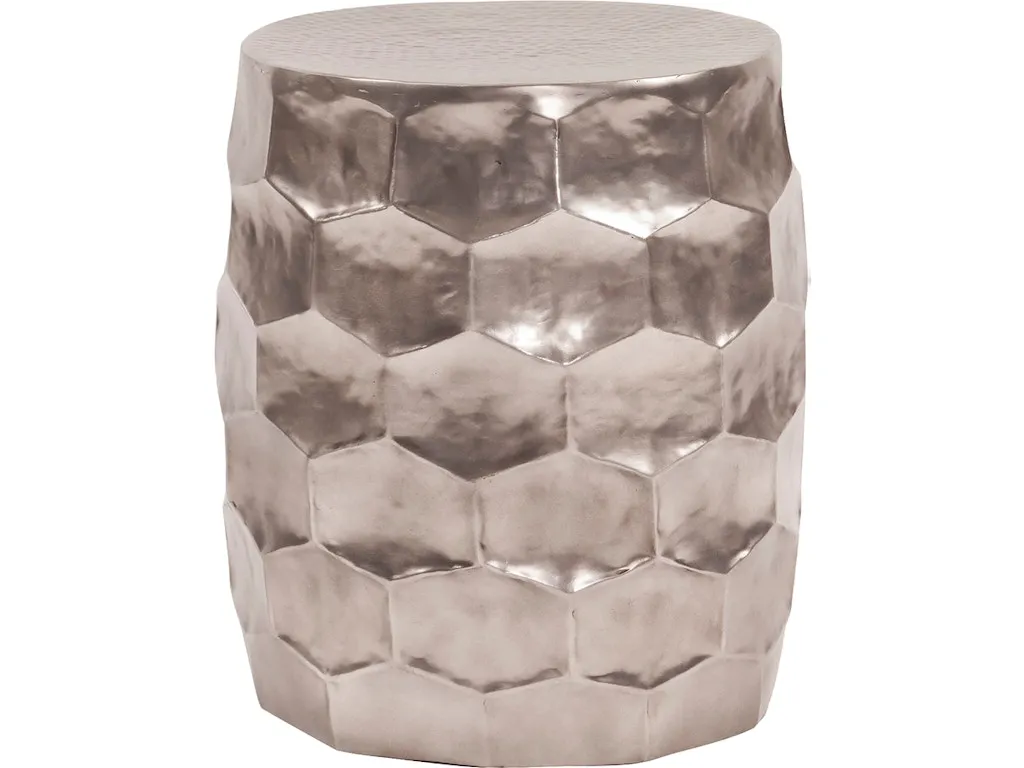 Hammered Aluminum Graphite Stool