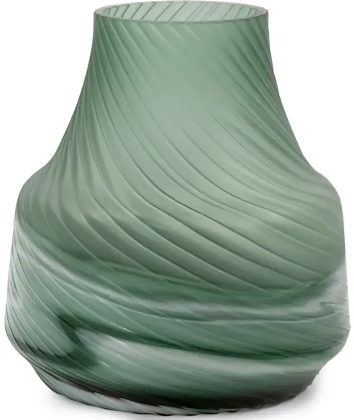 Teal Swirl Vase Small