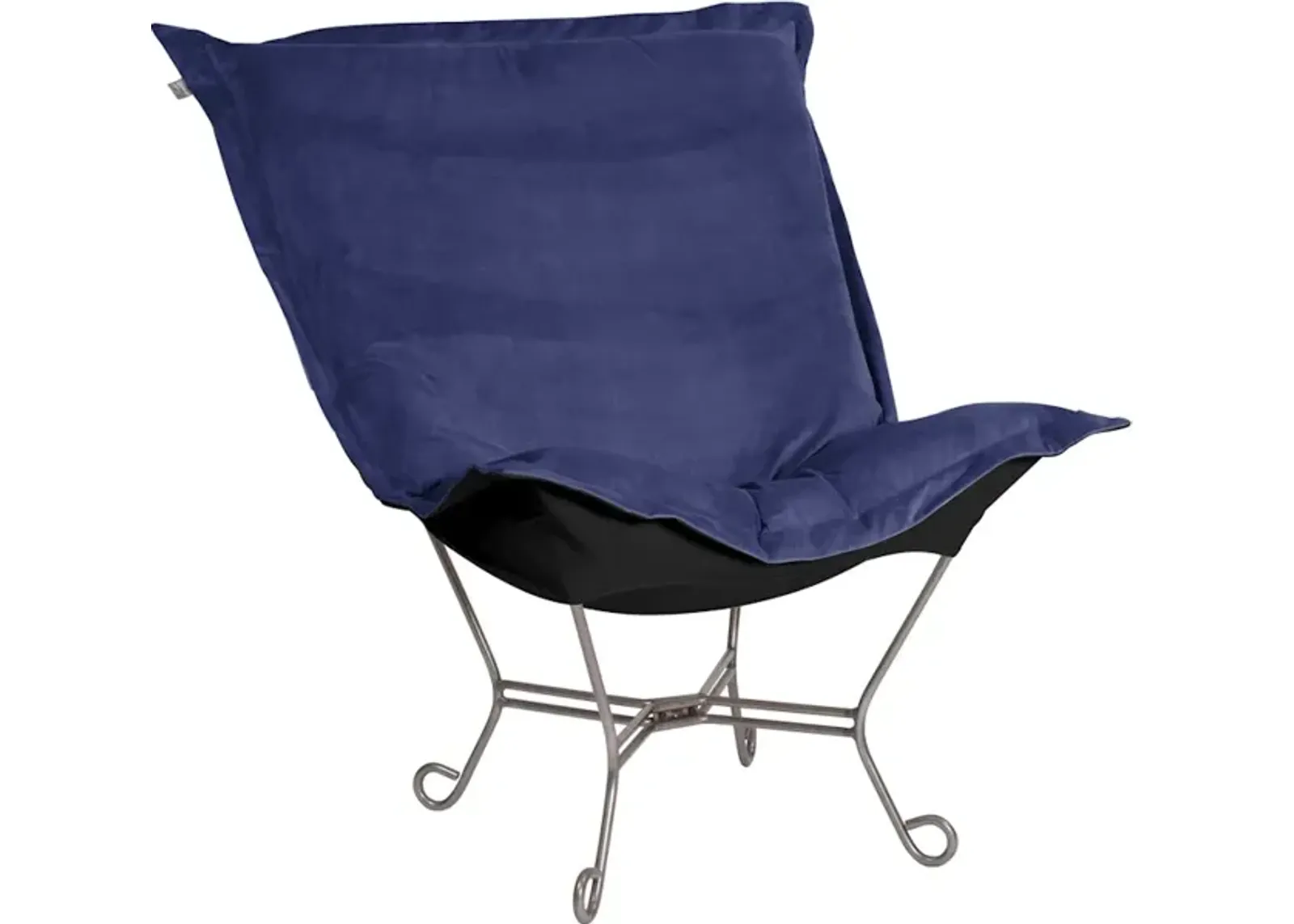 Scroll Puff Chair Bella Royal Titanium Frame