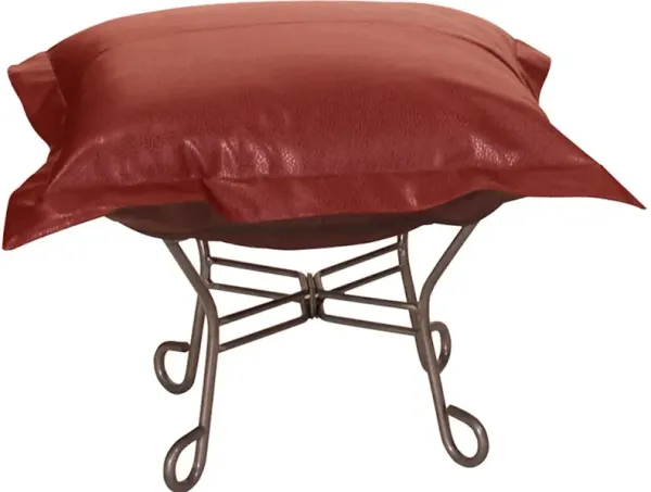 Scroll Puff Ottoman Avanti Apple Titanium Frame