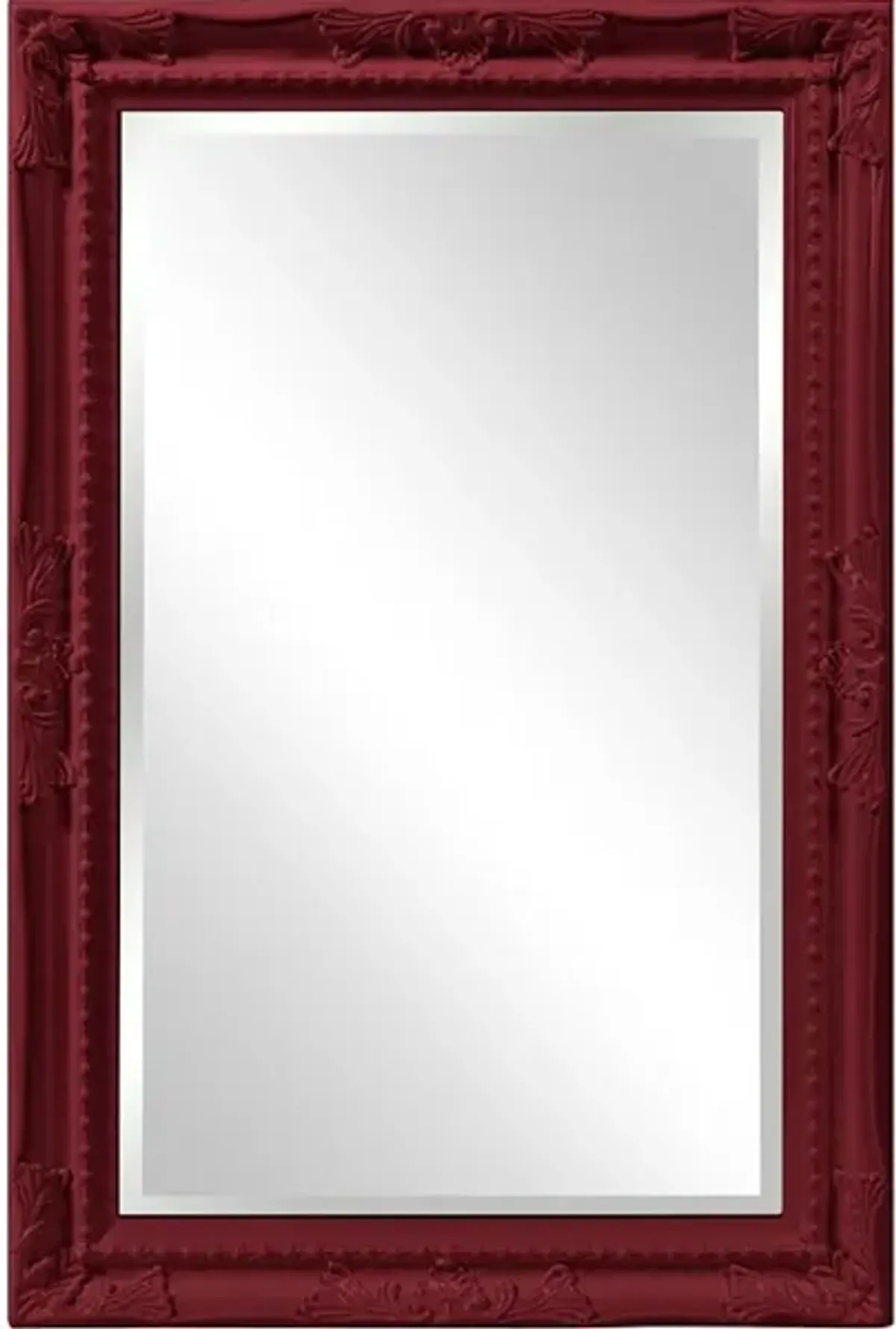 Queen Ann Mirror - Glossy Burgundy