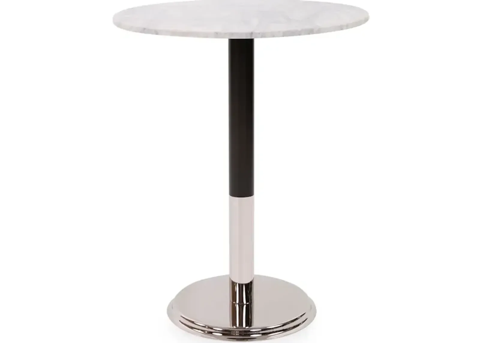 Micca Club White Marble Bistro Table