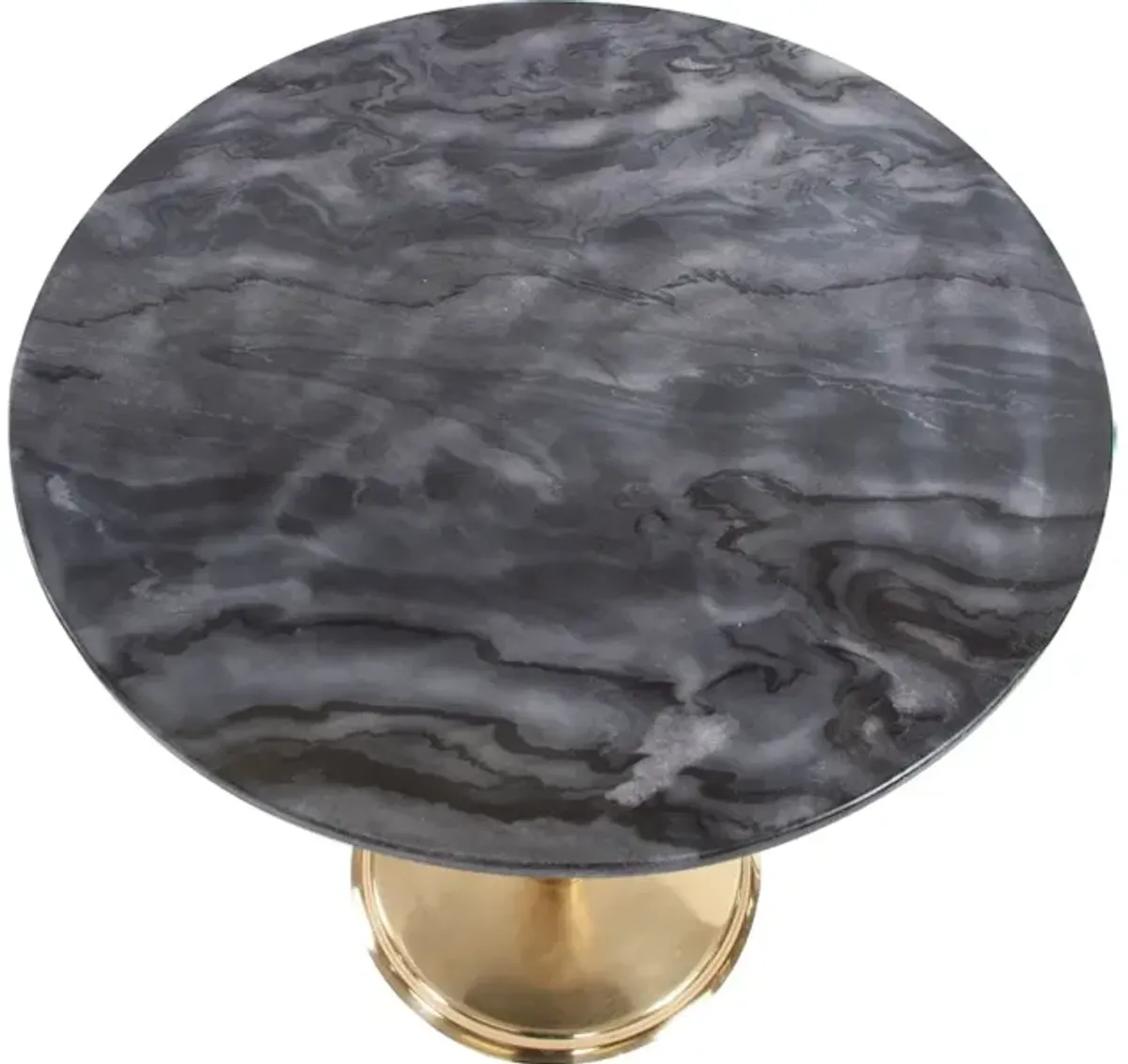 Micca Club Black Marble Bistro Table