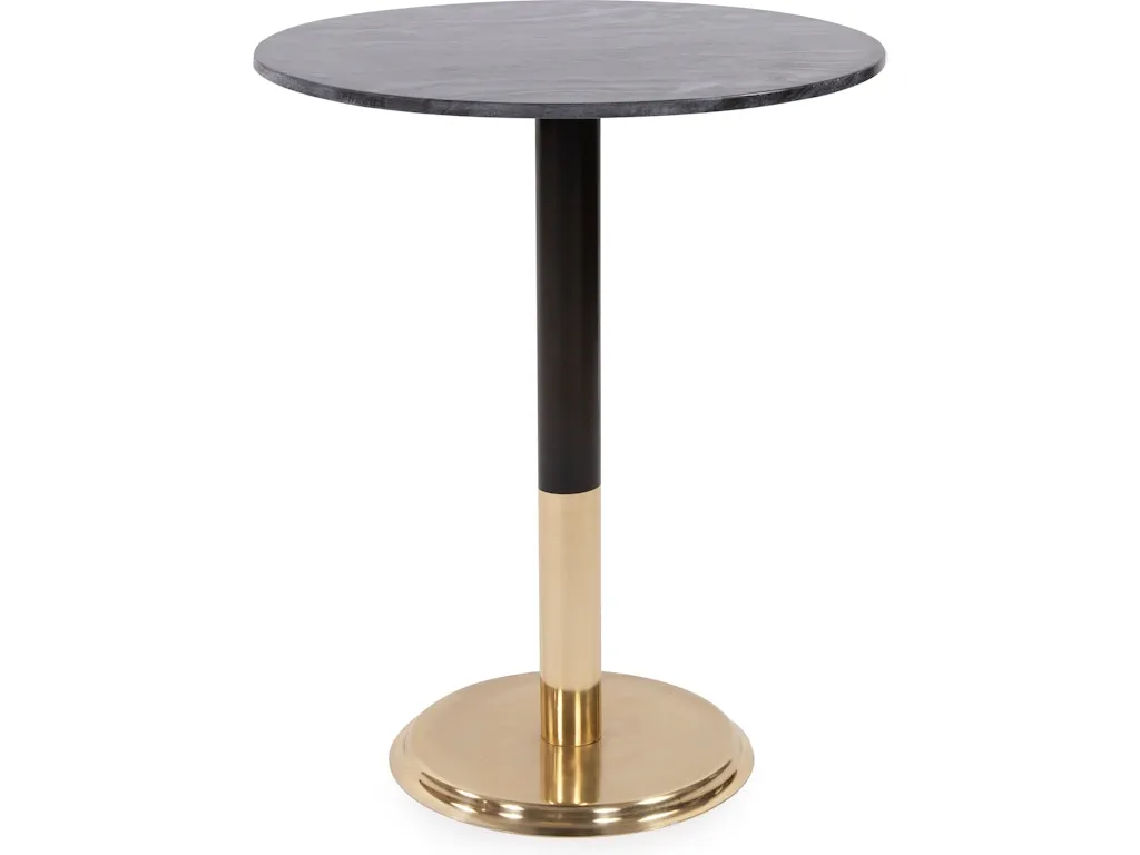 Micca Club Black Marble Bistro Table