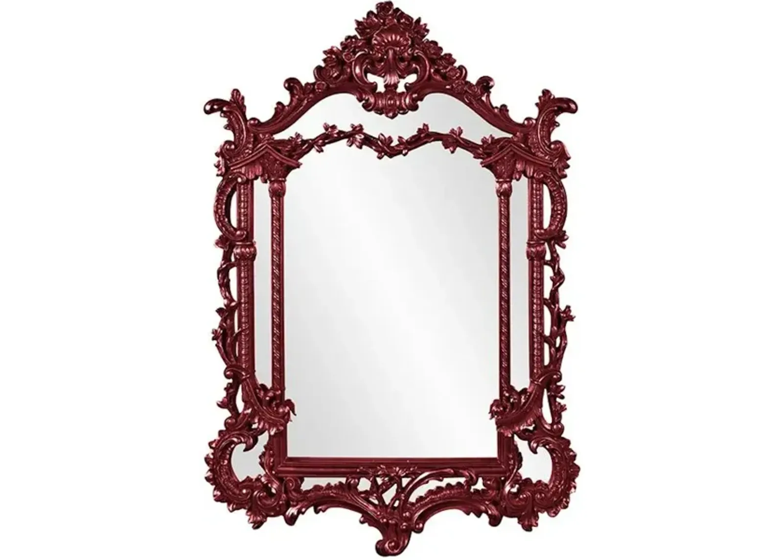 Arlington Mirror - Glossy Burgundy