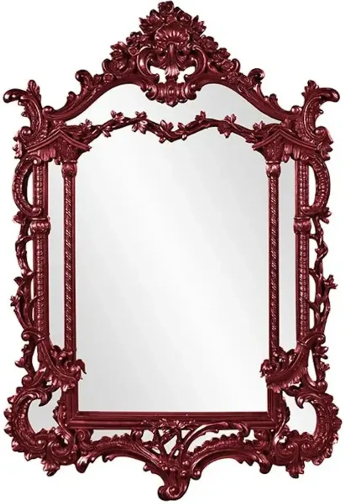 Arlington Mirror - Glossy Burgundy