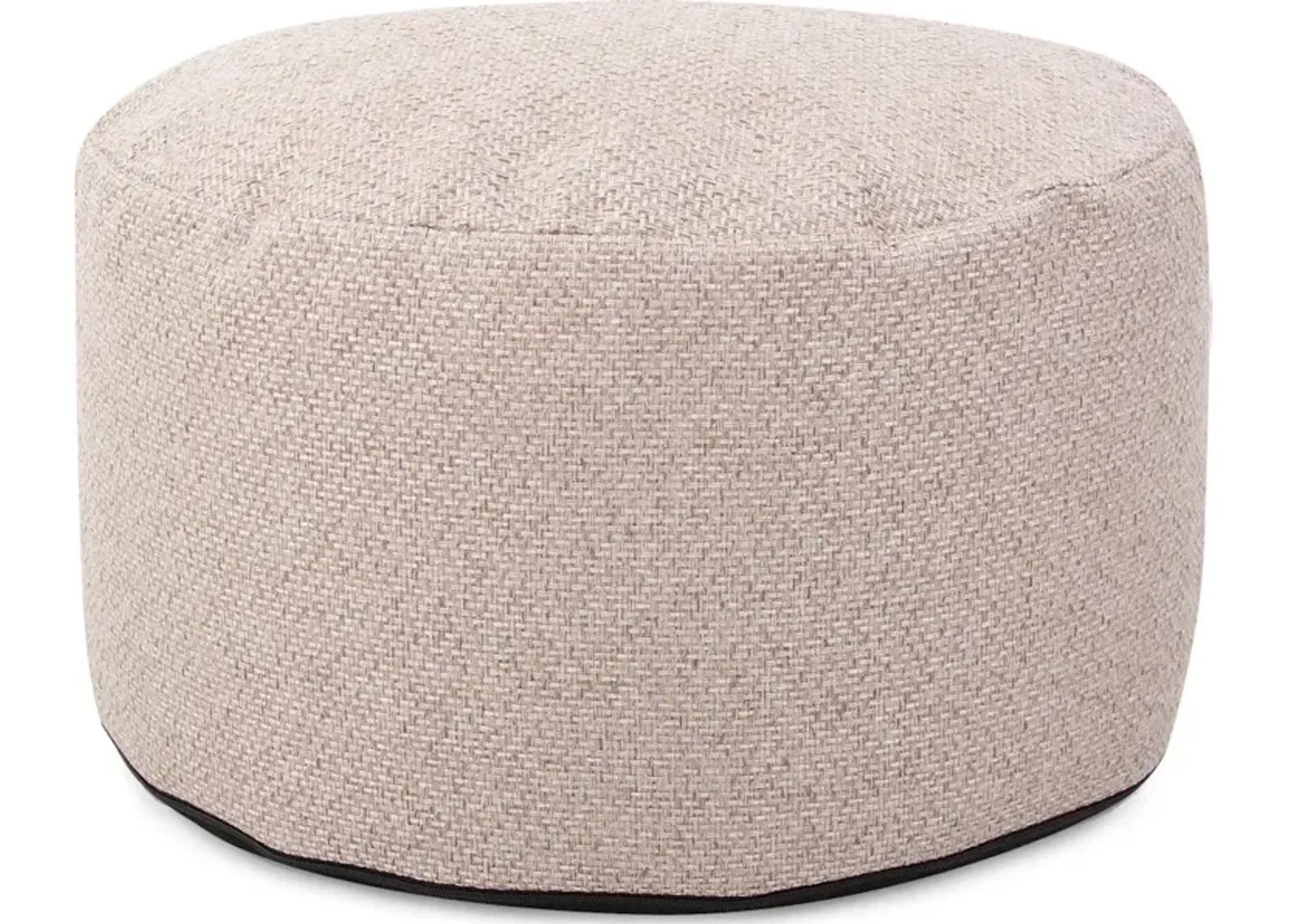 Round Foot Pouf Panama Sand