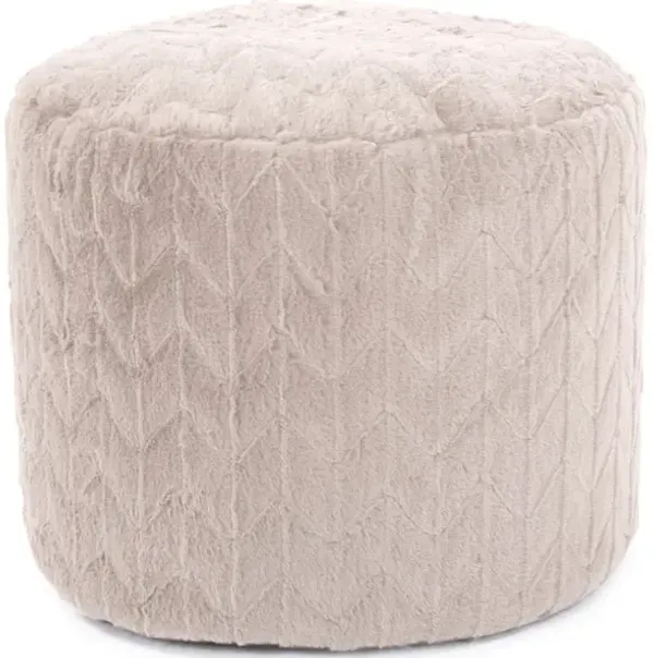 Tall Pouf Angora Natural