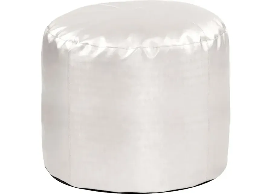 Tall Pouf Luxe Mercury