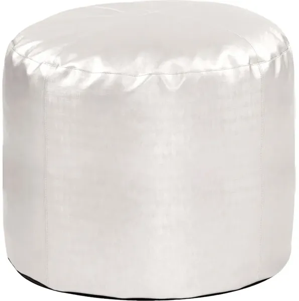 Tall Pouf Luxe Mercury