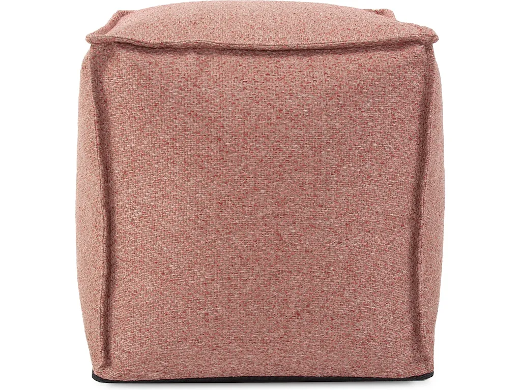 Square Pouf Panama Rose