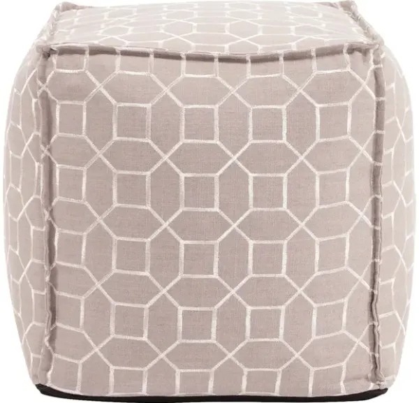 Square Pouf Trellis Slate