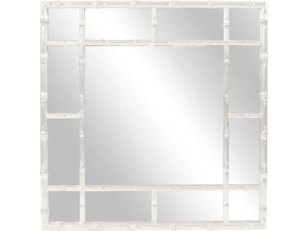 Bamboo Mirror - Glossy White