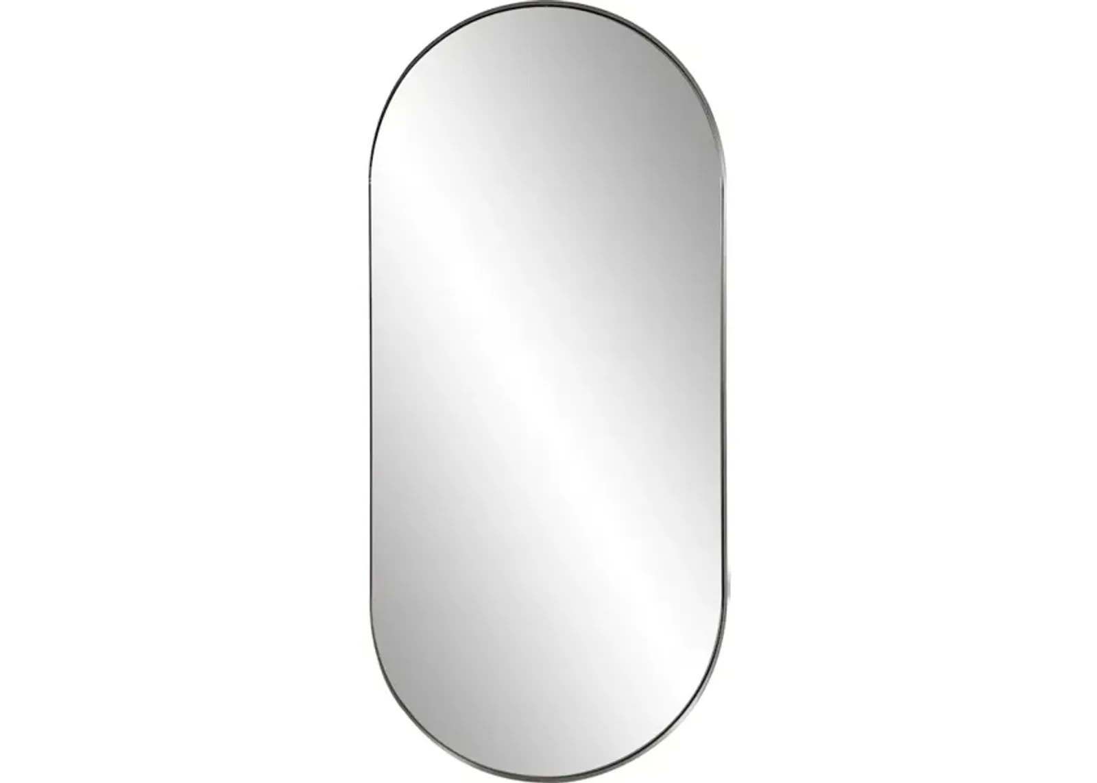 Capsule Mirror in Brushed Silver