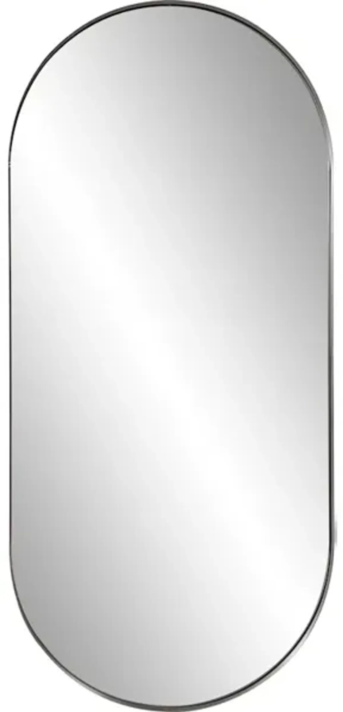 Capsule Mirror in Brushed Silver