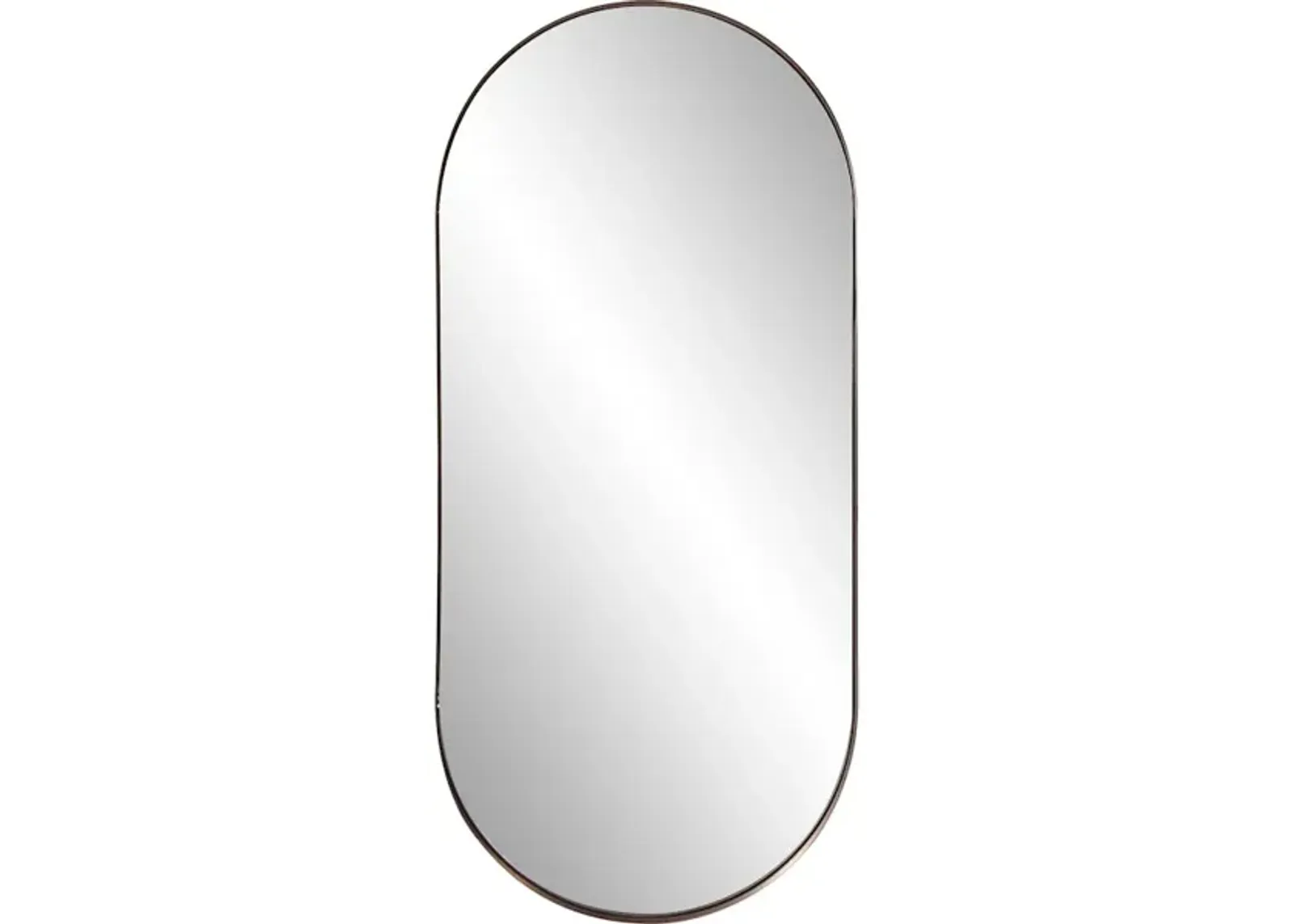 Capsule Mirror in Brushed Brass