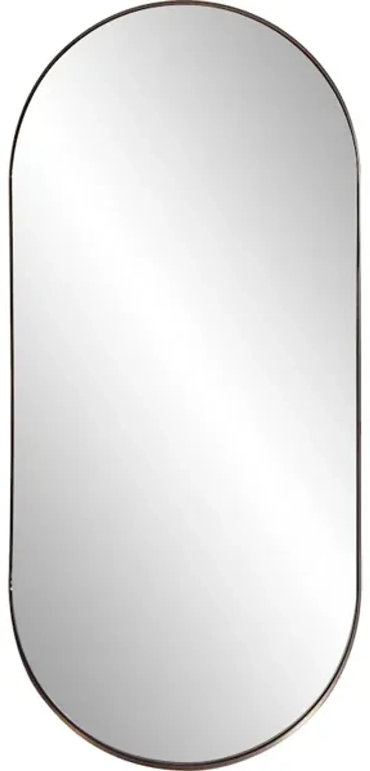 Capsule Mirror in Brushed Brass