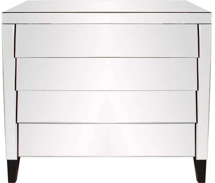 Mirrored 4 Drawer Cabinet