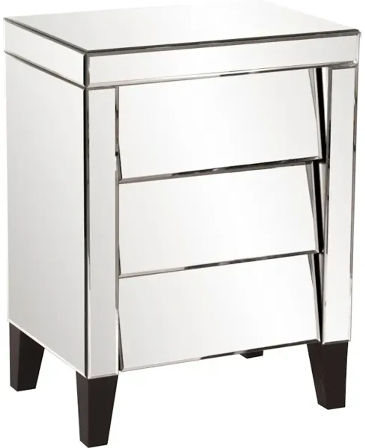 Mirrored 3 Drawer Accent Cabinet