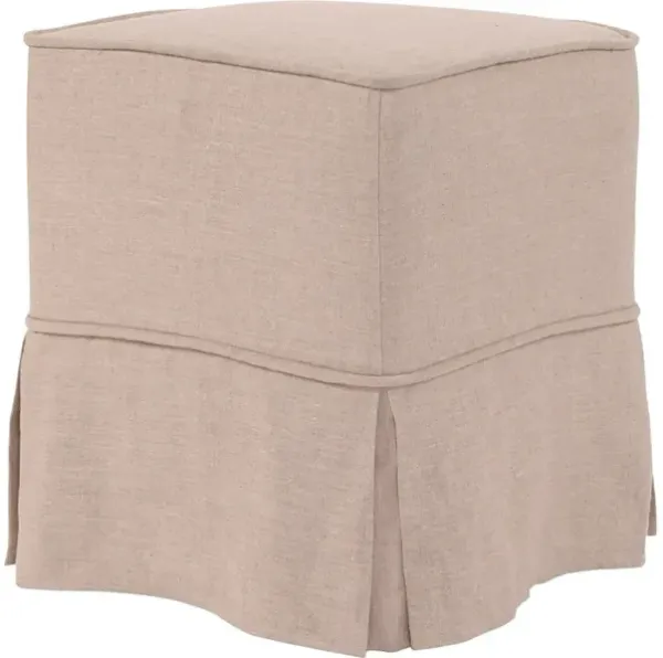 Universal Cube Cover Linen Slub Natural - Skirted (Cover Only)