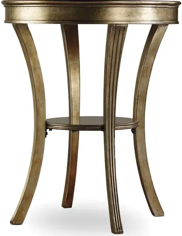 Sanctuary Round Mirrored Accent Table - Visage