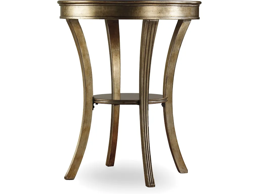 Sanctuary Round Mirrored Accent Table - Visage