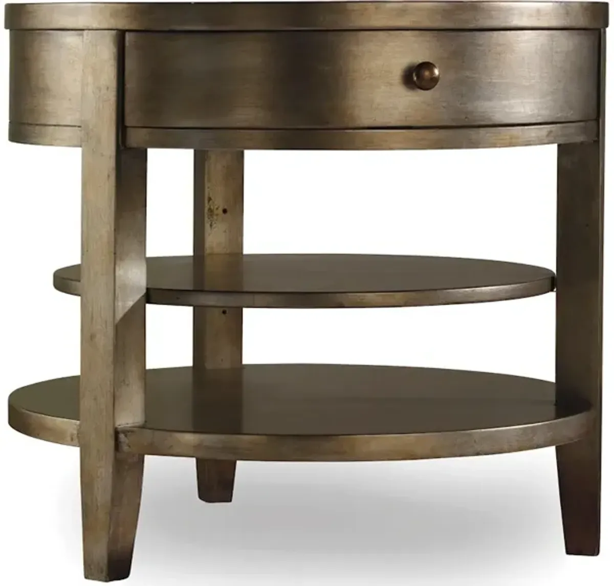 Sanctuary One-Drawer Round Lamp Table - Visage