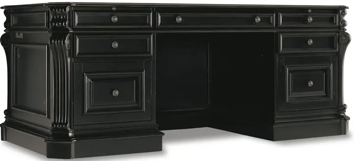 Telluride 76'' Executive Desk w/Leather Panels