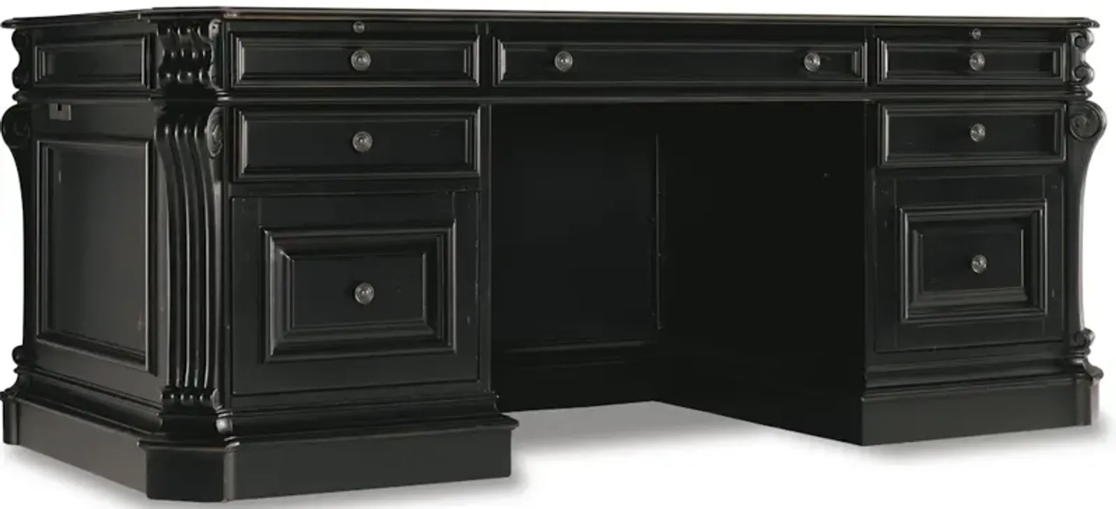 Telluride 76'' Executive Desk w/Leather Panels