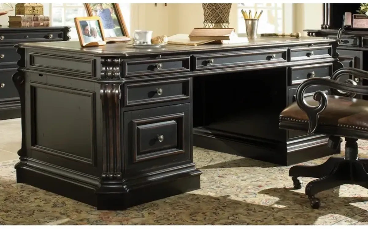 Telluride 76'' Executive Desk w/Wood Panels