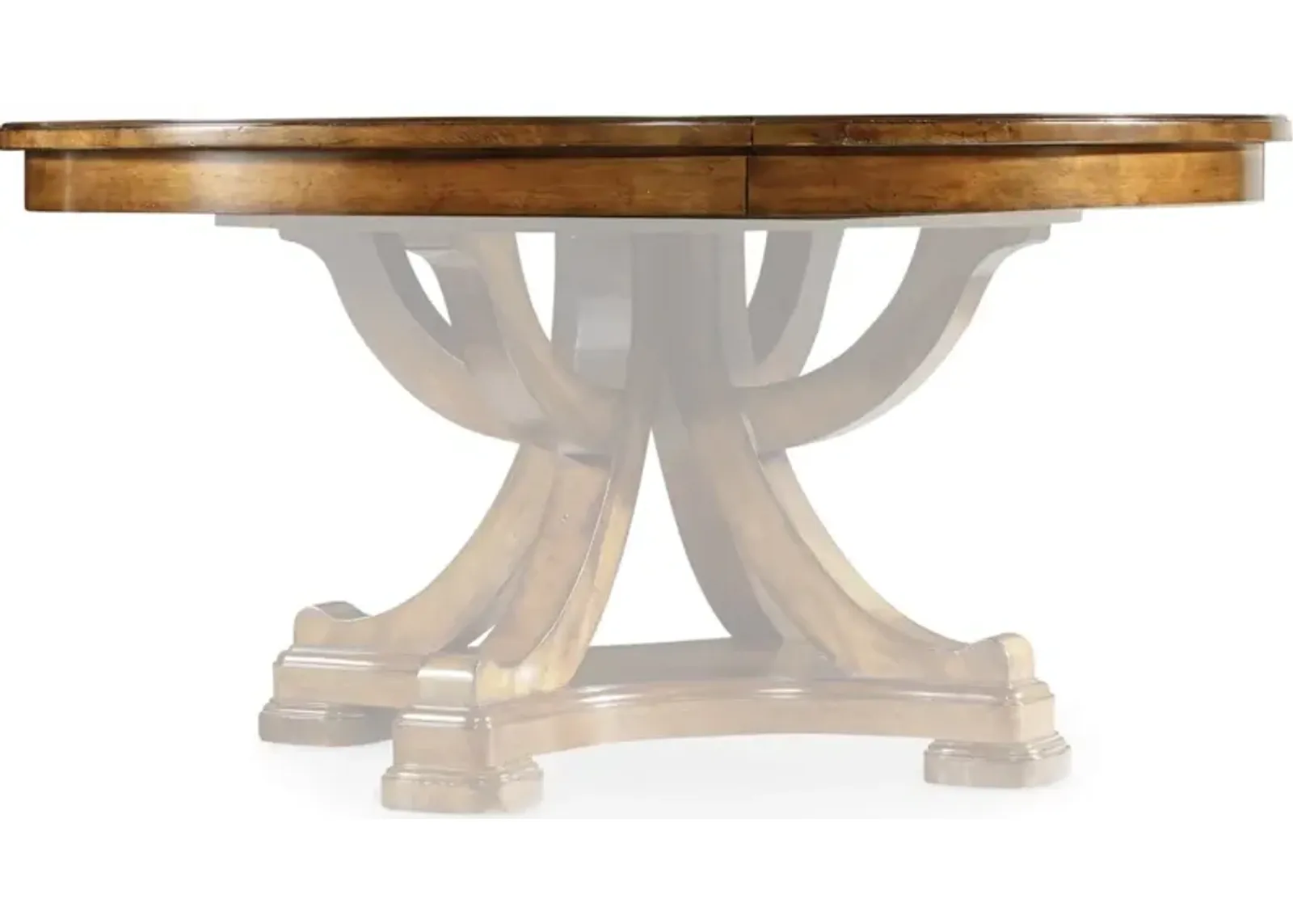 Tynecastle 60in Round Pedestal Dining Table Top w/1-18in Leaf