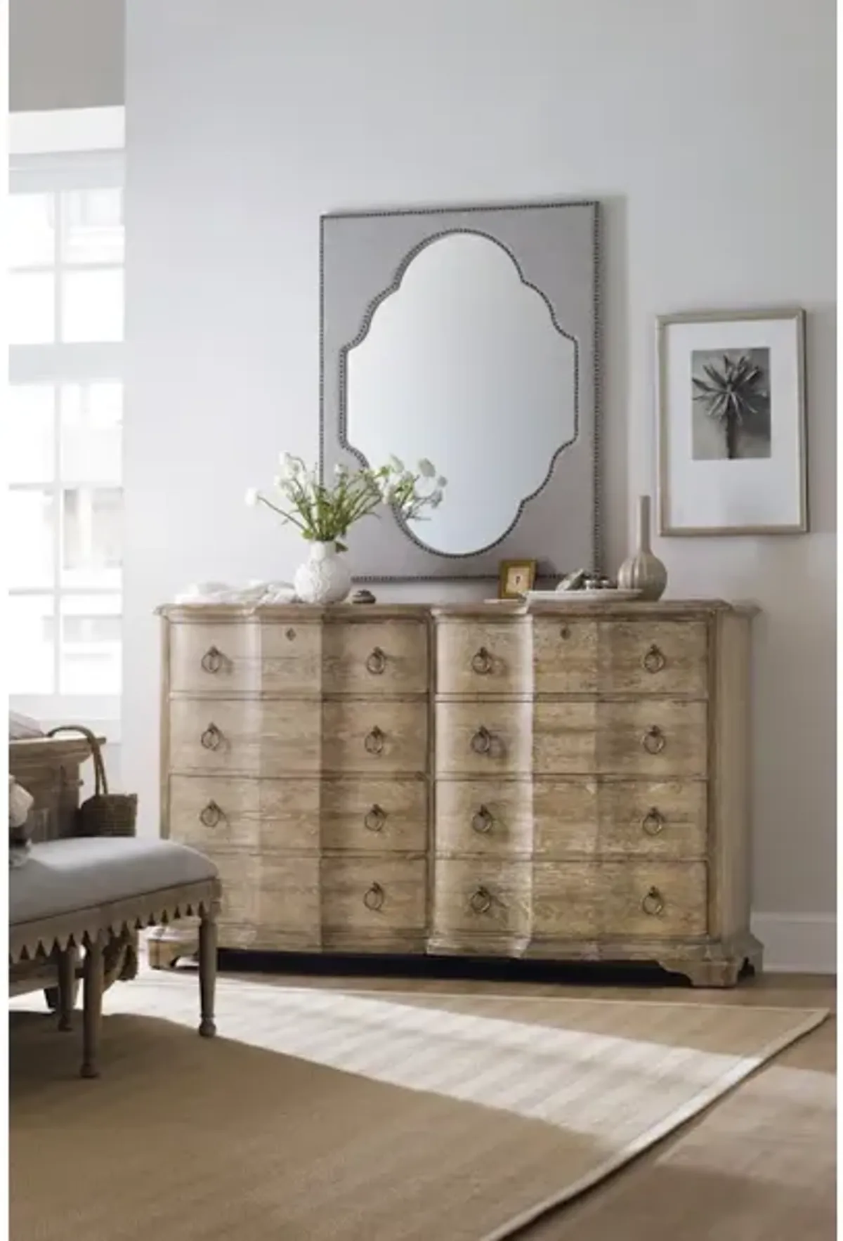 Boheme Nourmand Linen Wrapped Mirror