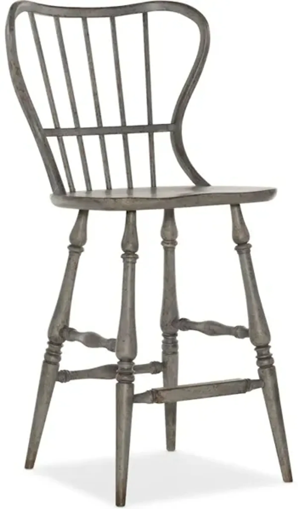 Ciao Bella Spindle Back Bar Stool-Speckled Gray