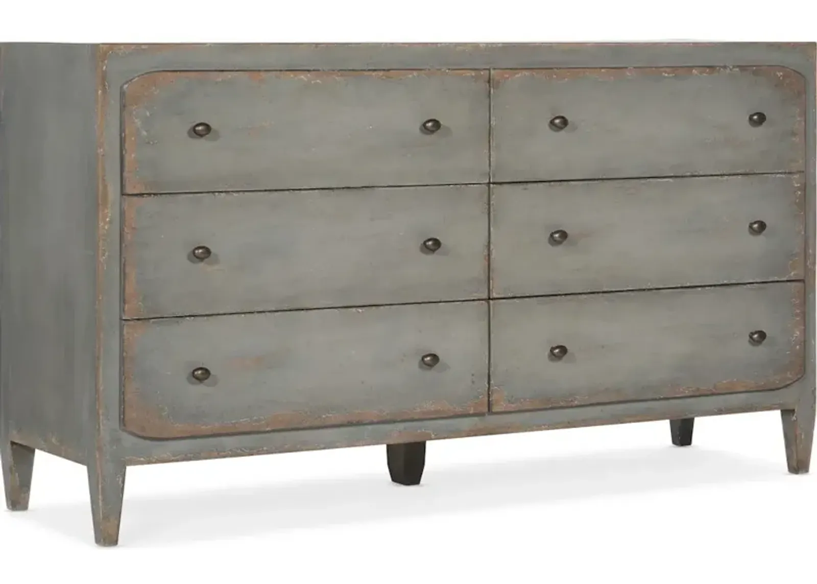 Ciao Bella Six-Drawer Dresser- Speckled Gray