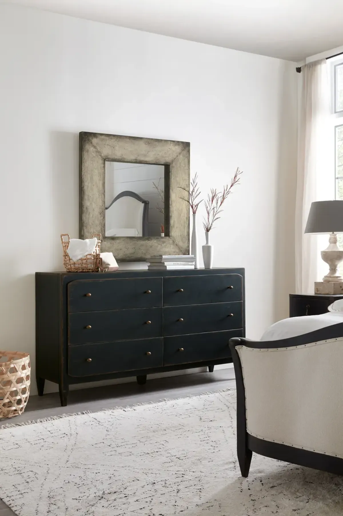 Ciao Bella Six-Drawer Dresser- Black