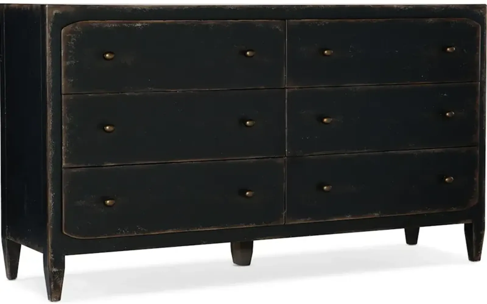 Ciao Bella Six-Drawer Dresser- Black