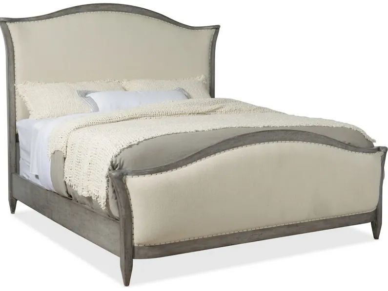 Ciao Bella King Upholstered Bed- Speckled Gray